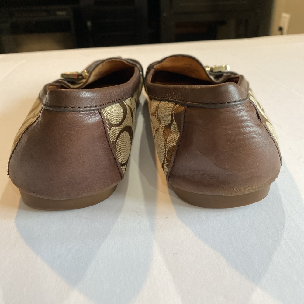 Coach Flores A2160 Women's Brown Casual Slip On Buckle Loafer Flats Size 9.5B - Picture 3 of 13